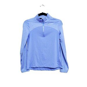 Nike Running Womens Pullover Size XS Blue Long Sleeve Polyester Blend 1/4 Zip